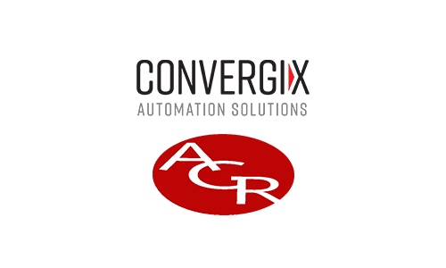 CONVERGIX Text Logo and Red Circle with AGR logo text